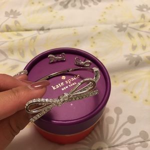 Kate spade bow bracelet and matching earrings