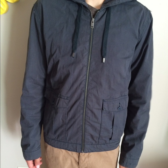 H&M men's PIN STRIPE Large semi-fitted jacket
