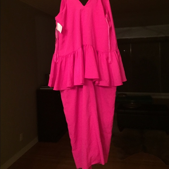 1.State Dresses - 1.State Pink Midi Ruffle Dress 1.State Dresses - 1.State Pink Midi Ruffle Dress