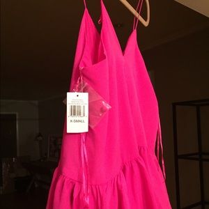 1.State Dresses - 1.State Pink Midi Ruffle Dress 1.State Dresses - 1.State Pink Midi Ruffle Dress
