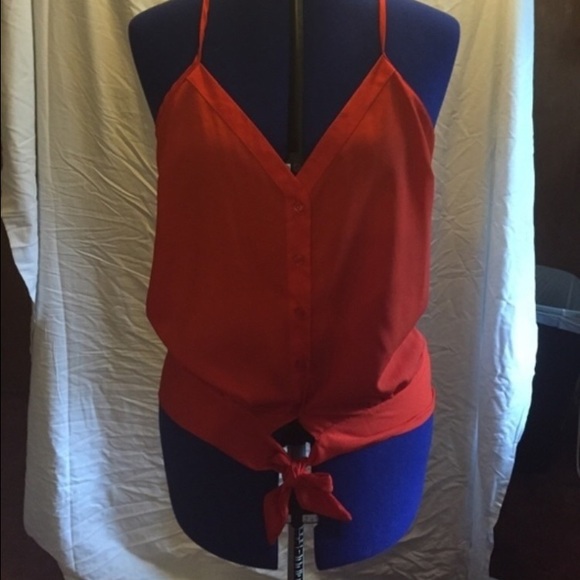 Red Spaghetti Strap Tank