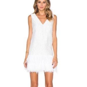 BCBGMaxAzria Dresses - BCBG White Feather Dress BCBGMaxAzria Dresses - BCBG White Feather Dress