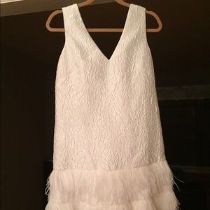 BCBGMaxAzria Dresses - BCBG White Feather Dress BCBGMaxAzria Dresses - BCBG White Feather Dress