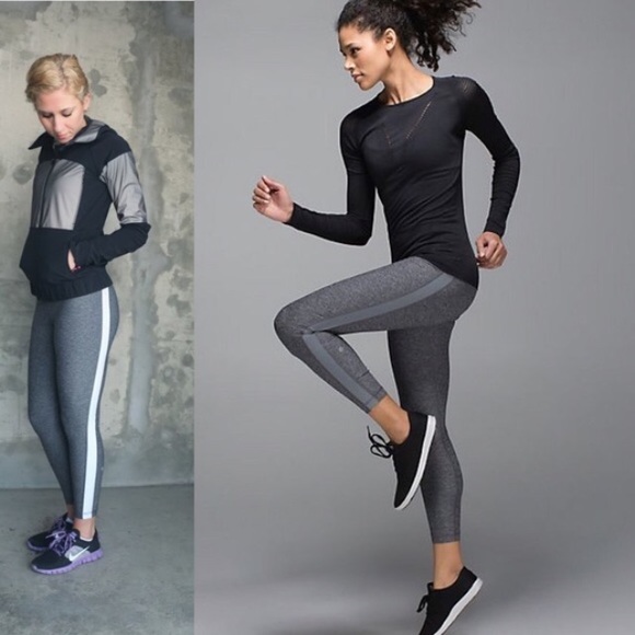 Lululemon • High Wasted Grey Running Leggings