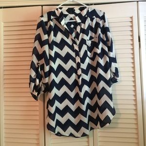 Sheer Blue and White Tunic