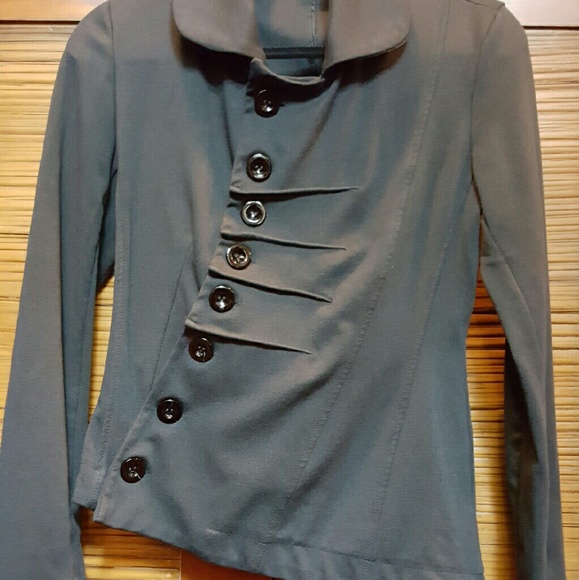 Italian black Blazer Rinascimento medium asymetric