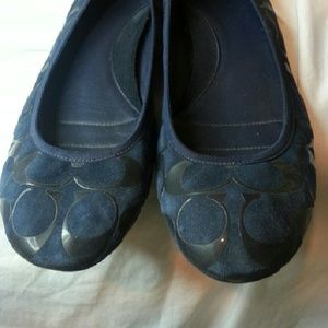 Coach Aria Blue C Suede Size 10B