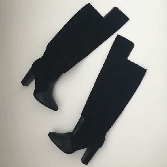 Zara Shoes - ZARA black suede knee boots EU 36 / US 6
