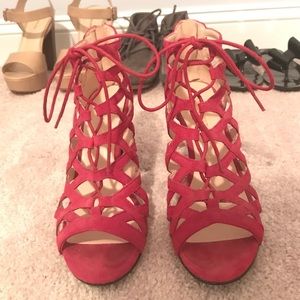 Nine West lace up heels