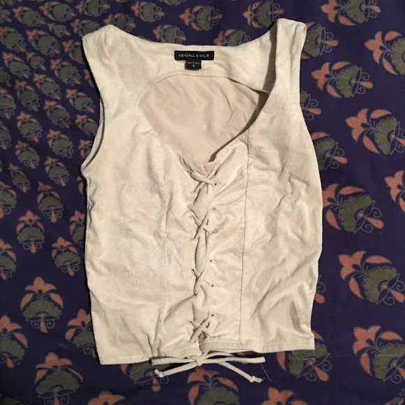 kendall and kylie faux suede top