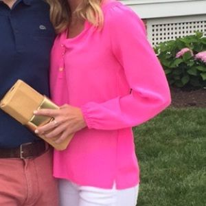 Lilly Pulitzer hot pink Elsa top