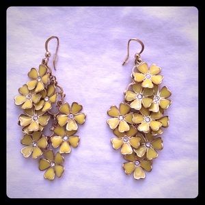 Yellow flower earrings