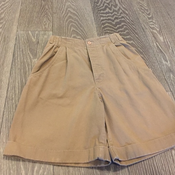 Vintage J. Crew Khaki Shorts High Waist Size 8