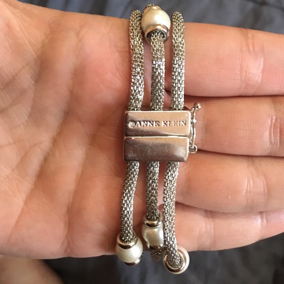 Silver and pearl Ann Klein bracelet