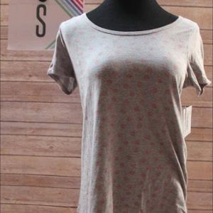Small Classic T - grey with red dots