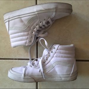 Vans All White Sk8-hi Sneakers