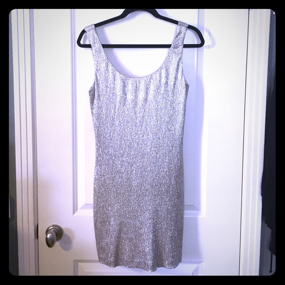 Mini Silver Shimmer Dress