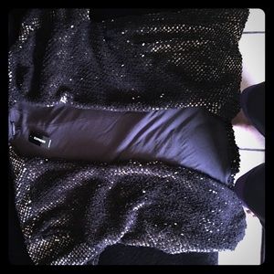 Express jacket black/gold sequins.