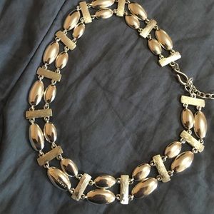 Silver givenchy statement necklace