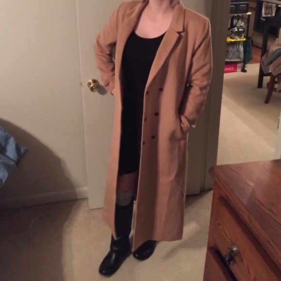 Tan longline coat