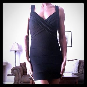 Black Mini Stretch Bodycon Dress