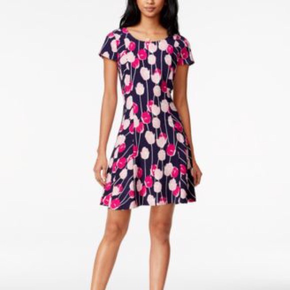 Maison Jules - fit and flare tulip printed dress