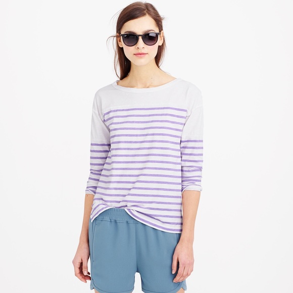 J. Crew Tops - J Crew THREE-QUARTER FOOTBALL T-SHIRT size M