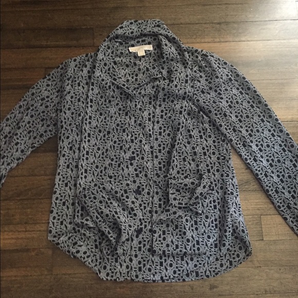 Michael Kors front tie blouse