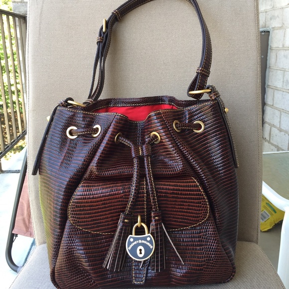 Dooney & Burke Santorini Leather Drawstring Bag