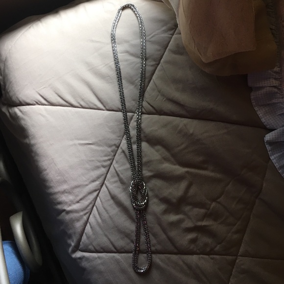 Really pretty silver long necklace