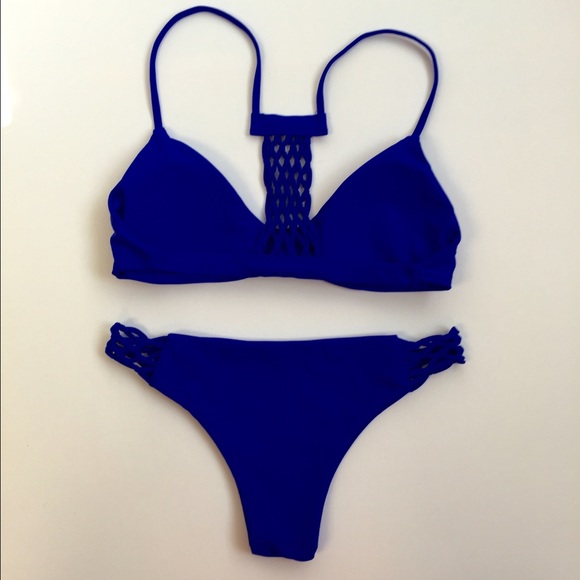 blue crochet bikini set sw190 - Picture 3 of 4