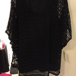 Black, lacy shirt