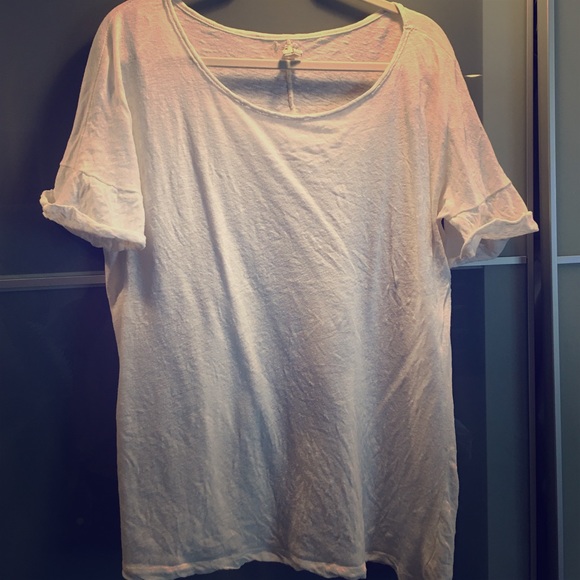 Long white free people shirt