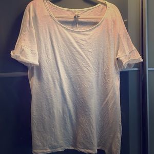 Long white free people shirt
