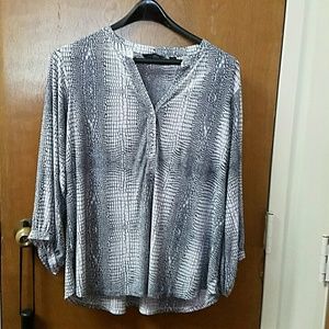 adorable snake skin print blouse