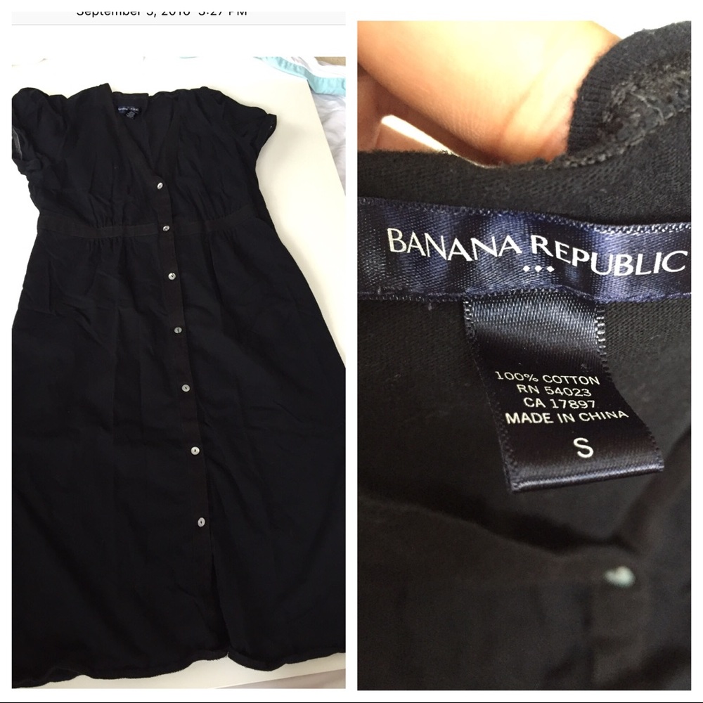 Banana Republic Black Cotton Dress
