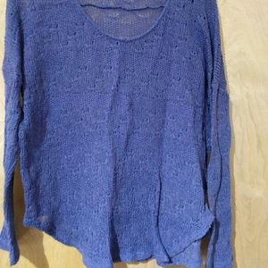 Foreign exchange light crochet sweater