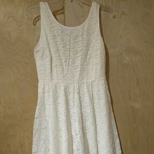 Anthropologie white lace dress