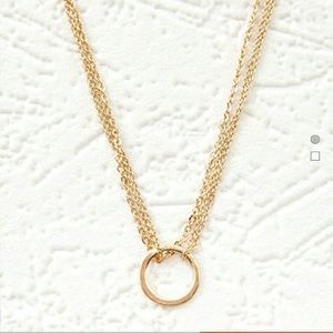 NEW! Forever 21 Gold Cutout Circle Necklace