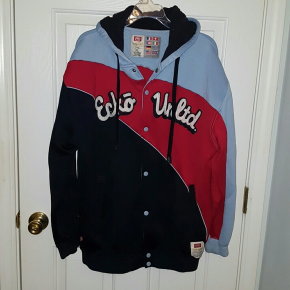 Ecko Unlimited Blue & Red Hoodie