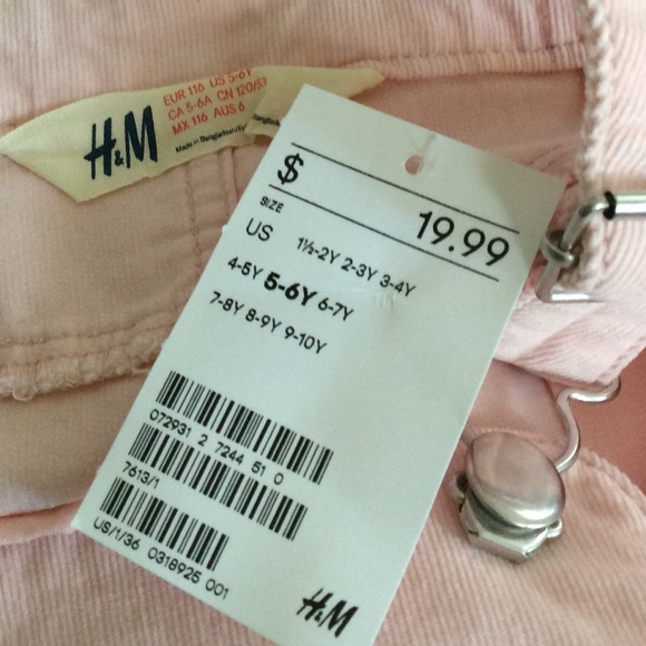 Girls Powder Pink Corduroy Bib Overall Dress - Picture 3 of 3