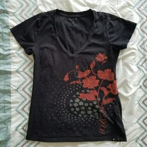 Hurley Maglietta Tie Front Pocket Tee Per Bambine E Ragazze - Cotone Morbido Con Lavaggio Enzimi, Tinta Unita E Tasca Serigrafata - 4