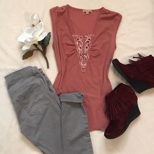 Rose tank top