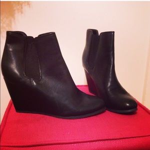 *Relist* Black Wedge Booties size 10