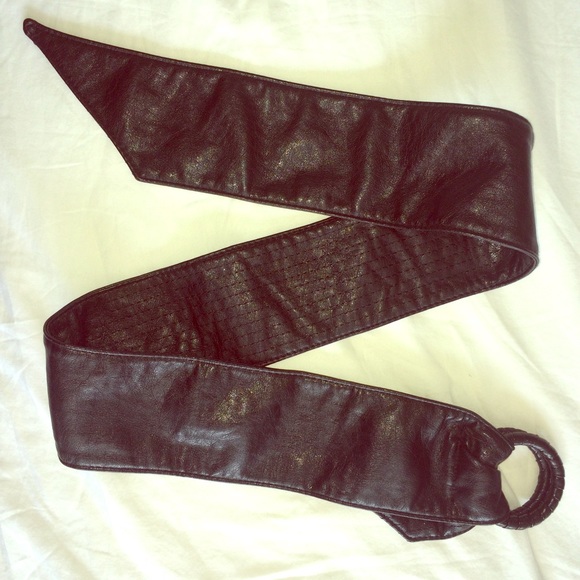 Vegan leather belt