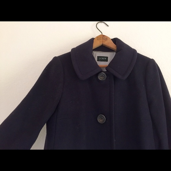 J CREW Navy Wool Winter Coat size 4