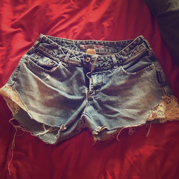 Price lowered!! Silver Jean shorts