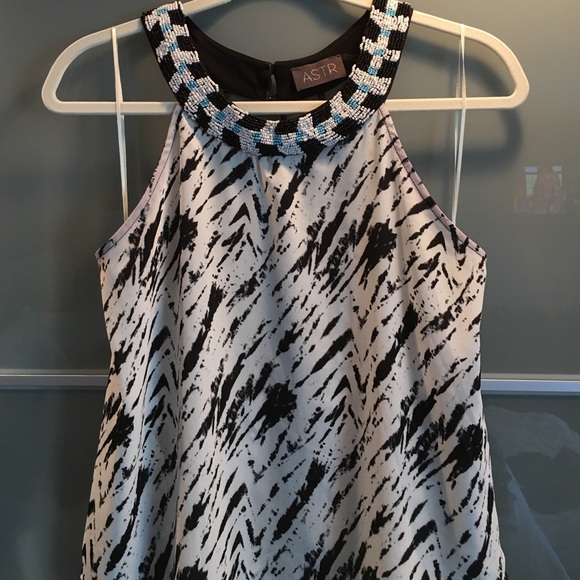 Beaded neck top