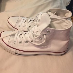White high-top converse