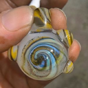 Lampworked glass pendant